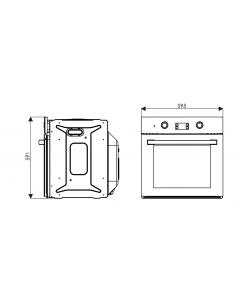 Forno multifunzione elettrico nero Apollo15 Samet 2