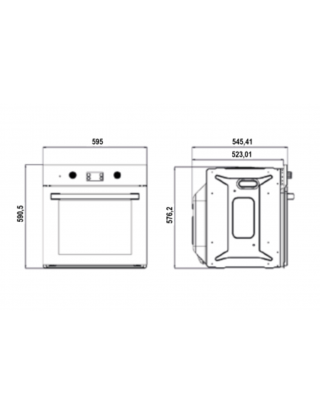 Forno multifunzione incasso colore inox classe A - Thor