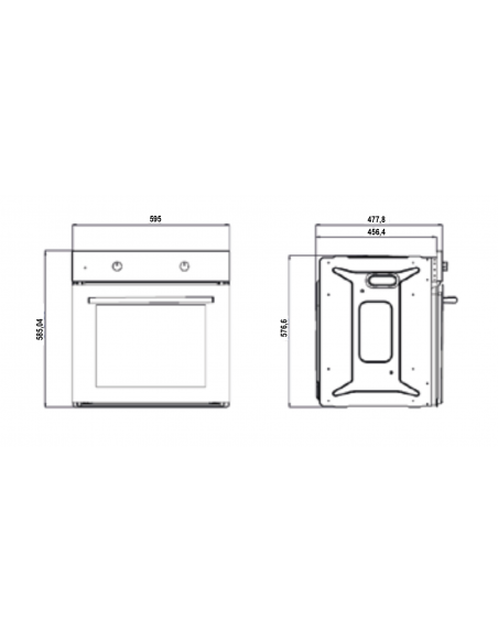 Forno elettrico statico a incasso classe A+ colore nero - Zeus