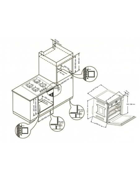 Forno da incasso multifunzione classe A colore avena - Briseide