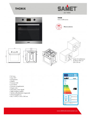 Forno multifunzione incasso colore...