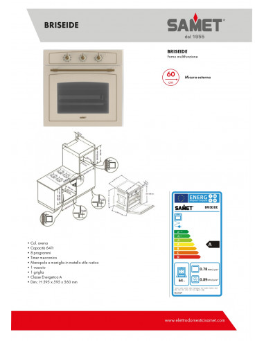Forno da incasso multifunzione classe...