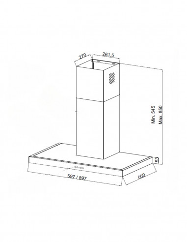 Cappa aspirante da cucina colore nero...