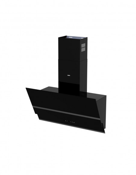 Cappa in vetro temperato colore nero opaco 90 cm - Estia90