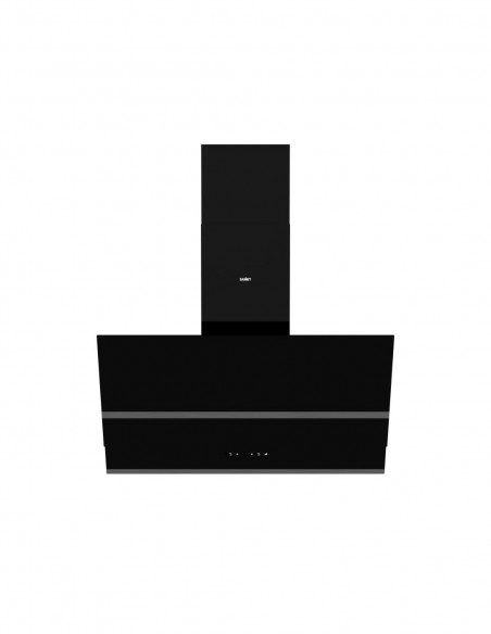 Cappa in vetro temperato colore nero opaco 90 cm - Estia90