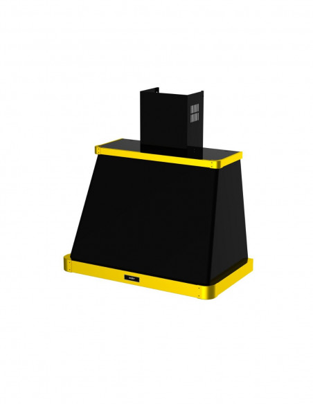 Cappa aspirante nero opaco con cornice bronzo 90 cm - Era90