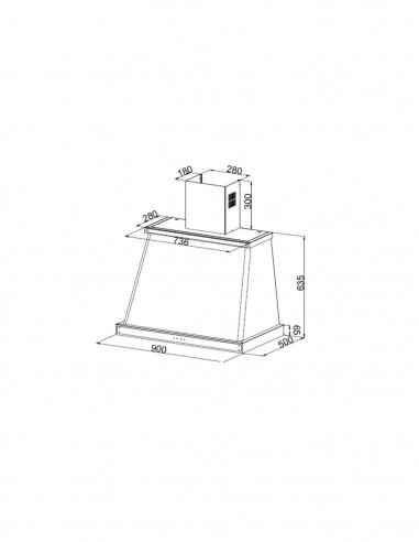 Cappa aspirante nero opaco con...