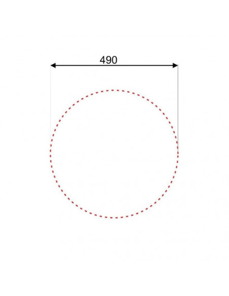 Lavello rotondo incasso per cucina inox diametro 51 cm - SA02
