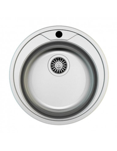 Lavello rotondo incasso per cucina inox diametro 51 cm - SA02