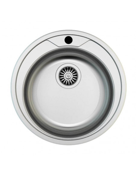Lavello rotondo incasso per cucina inox diametro 51 cm - SA02