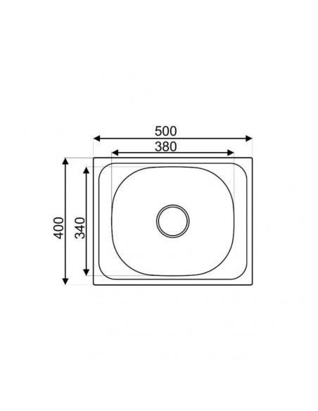 Lavello incasso monovasca acciaio inox 40x50 cm. - N205AS