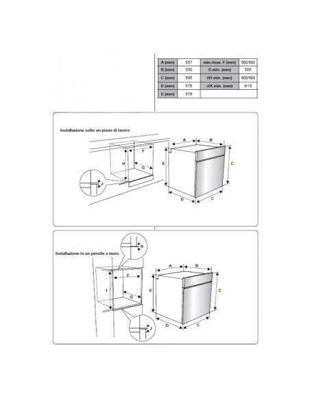 Forno elettrico statico 2 manopole nero classe A - Samet Zeus2