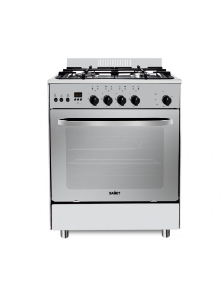 Cucina a gas 60x60 con forno a gas e grill elettrico inox classe A – Samet Stromboli