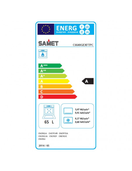 Cucina a gas 60x60 con forno a gas e grill elettrico inox classe A – Samet Stromboli