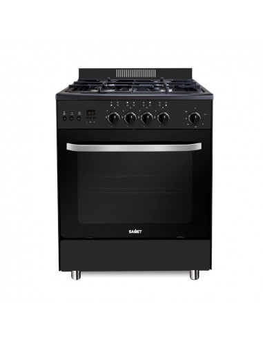 Cucina a gas 60x60 con forno a gas e grill elettrico nero classe A – Samet Stromboli
