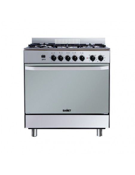 Cucina a gas 80x55 con forno e grill elettrici inox classe A - Samet Stromboli