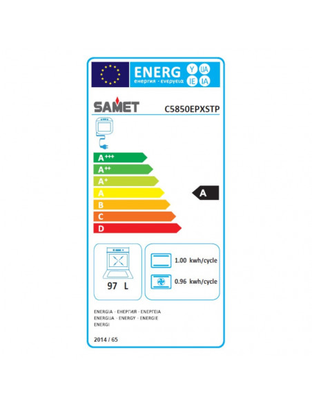 Cucina a gas 80x55 con forno e grill elettrici inox classe A - Samet Stromboli