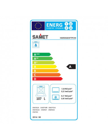 Cucina a gas 90x60 cm con con forno a...