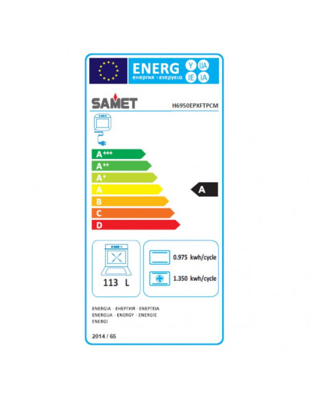 Cucina a gas 90x60 cm con forno e grill elettrici inox classe A - Samet Stromboli