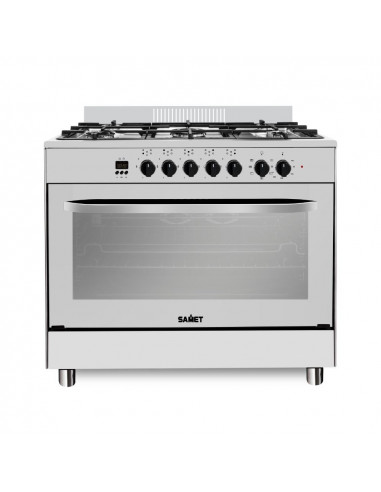 Cucina a gas 90x60 cm con forno e grill elettrici inox classe A - Samet Stromboli