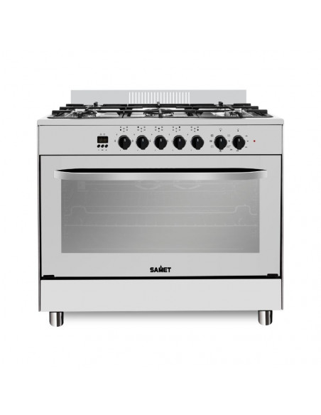 Cucina a gas 90x60 cm con forno e grill elettrici inox classe A - Samet Stromboli