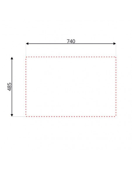 Lavello cucina da incasso una vasca inox lucido 76x50.5cm. - SA233
