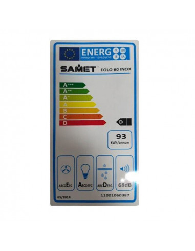 Cappa a piramide colore inox 60 cm -...