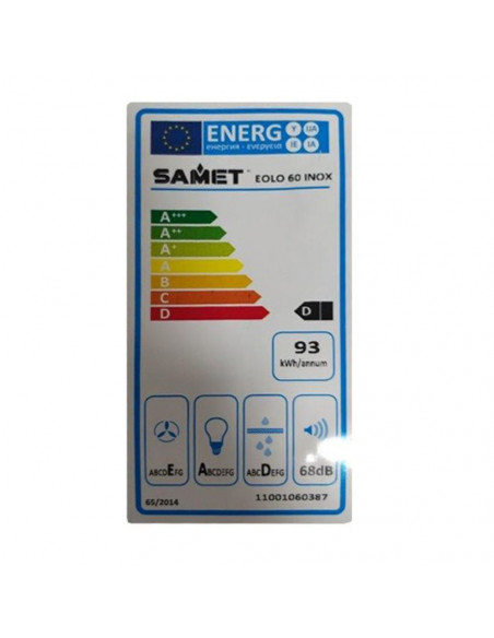 Cappa a piramide colore inox 60 cm - Samet Eolo 60