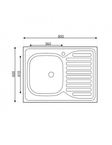 Lavello cucina da appoggio con una...