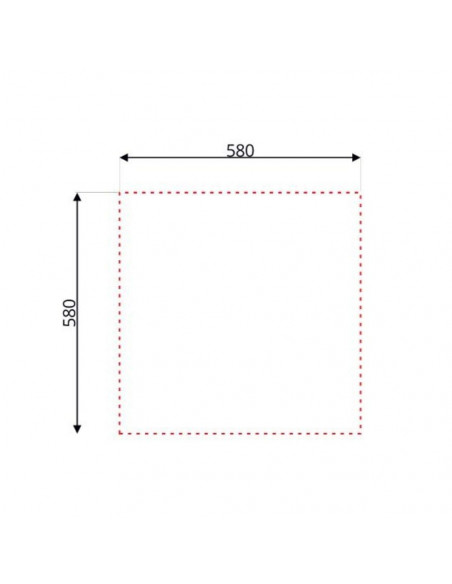Lavello cucina quadrato da appoggio una vasca inox 60x60 cm. - SA24