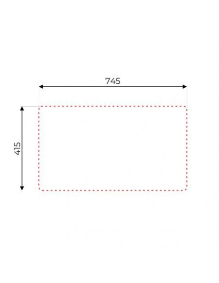 Lavello incasso cucina acciaio con una vasca e gocciolatoio sinistro 76x43.5 cm. - SA07SX Samet