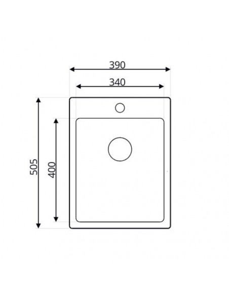 Lavello incasso cucina acciaio una vasca 39x50.5 cm. - SA349