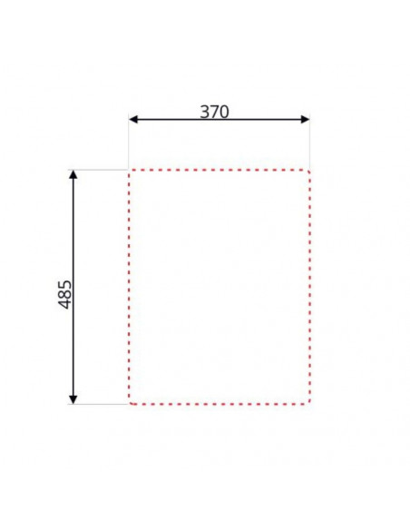 Lavello incasso cucina acciaio una vasca 39x50.5 cm. - SA349