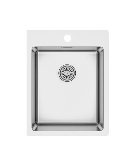 Lavello incasso cucina acciaio una vasca 39x50.5 cm. - SA349