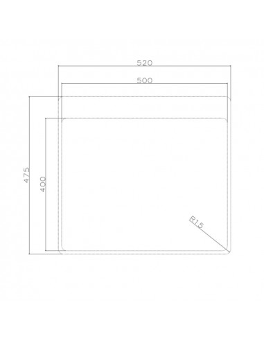 Lavello da incasso 1 vasca 55x50.5...