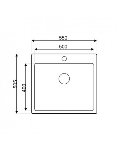 Lavello da incasso 1 vasca 55x50.5...