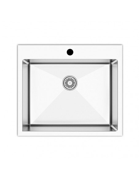 Lavello incasso una vasca 55x48 cm. inox - SA3070