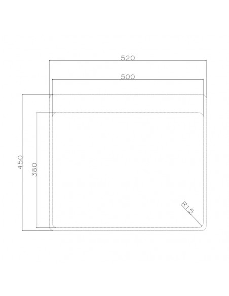 Lavello incasso una vasca 55x48 cm. inox - SA3070