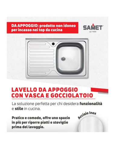 Lavello appoggio 1 vasca e...