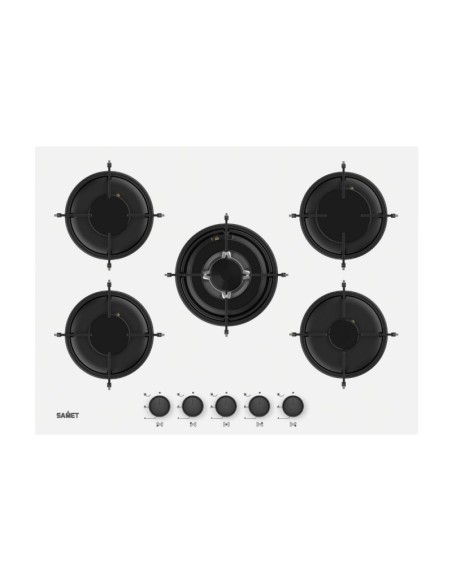 Piano cottura in vetro 5 fuochi bianco 5 fuochi Minerva70