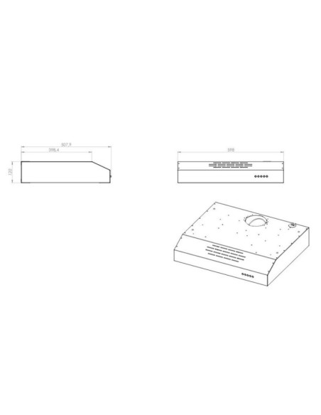 Gruppo cappa sottopensile 3 livelli Tornado6025WH bianco classe D