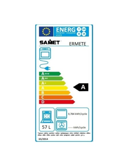Cucina a gas 5 fuochi e forno elettrico Samet Ermete colore inox classe A