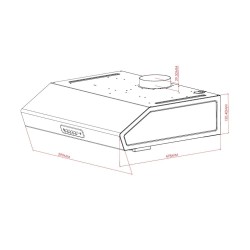 Gruppo cappa sottopensile Tornado 60 inox Samet 2