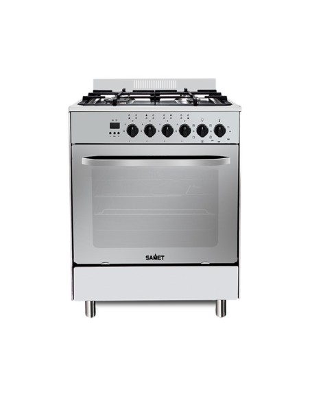 Cucina a Gas Stromboli 60x60 cm Inox con Forno Multifunzione Classe A