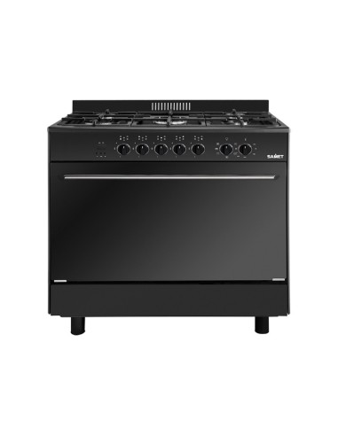 Cucina a Gas Stromboli 90x60 cm Nera...