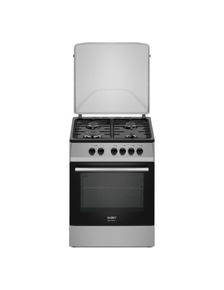 Cucina a Gas Tremiti 60x60 cm Silver con Forno Ventilato Multifunzione 70 Litri Classe A