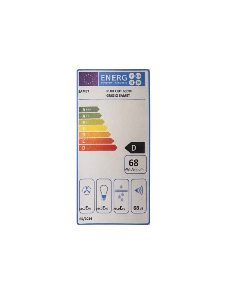 Cappa da incasso estraibile 60 cm colore alluminio