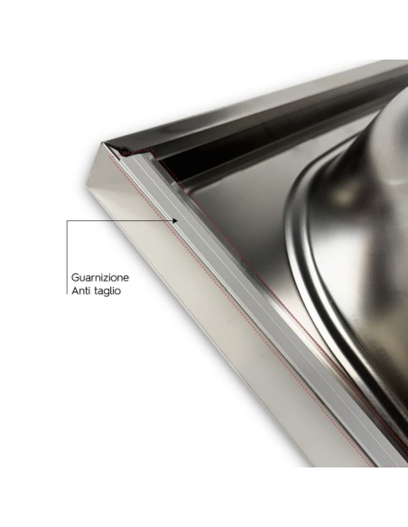 Lavello appoggio SA10050 1 vasca con gocciolatoio destro 100x50 cm. inox