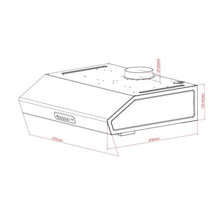 Gruppo cappa sottopensile Tornado 60 bianco Samet