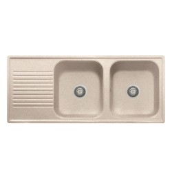 Lavello 2 vasche Granitovero1162vsavp gocciolatoio avena Samet